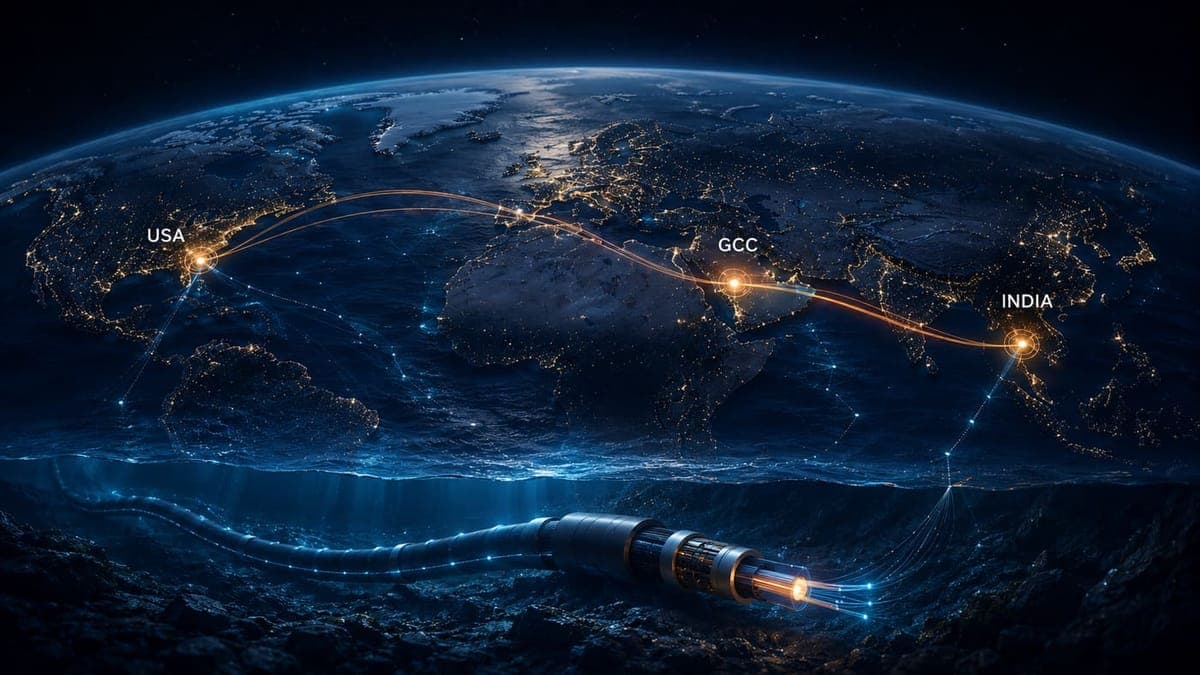 Subsea cable connecting the USA, GCC and India